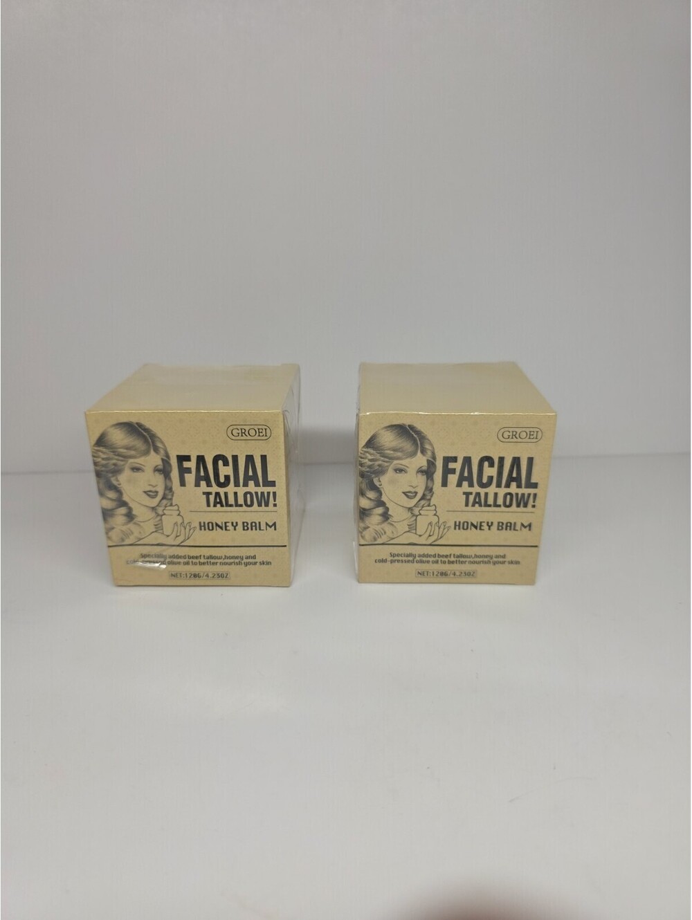 2 × Facial Tallow Honey Balm 120g – Deep Moisturizing Natural Skin Care Sealed